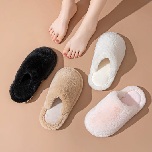 Chaussons en coton Baotou pour la maison en peluche pour femmes